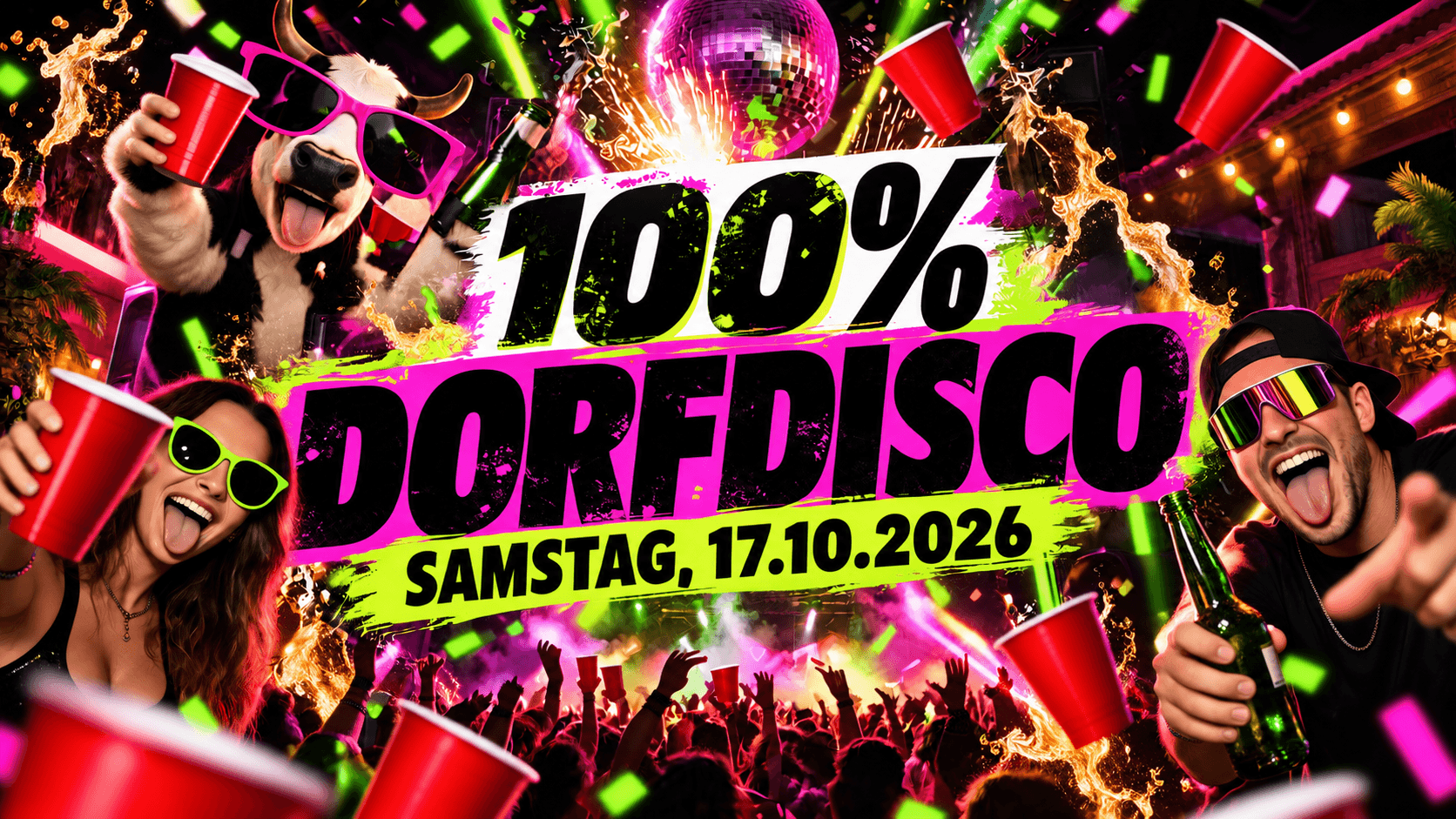 100 % DORFDISCO ! Die totale Eskalation ! Wir feiern EUCH !