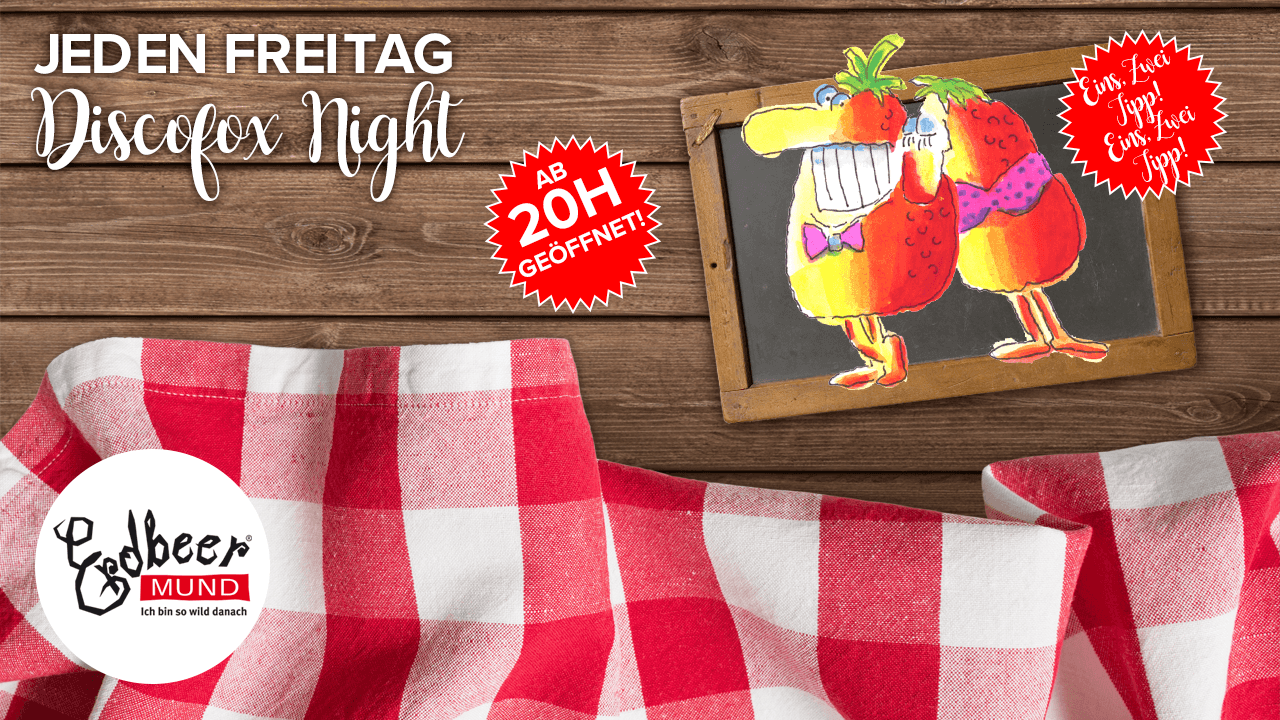 Flyer: Discofox Night - Jeden Freitag! 
