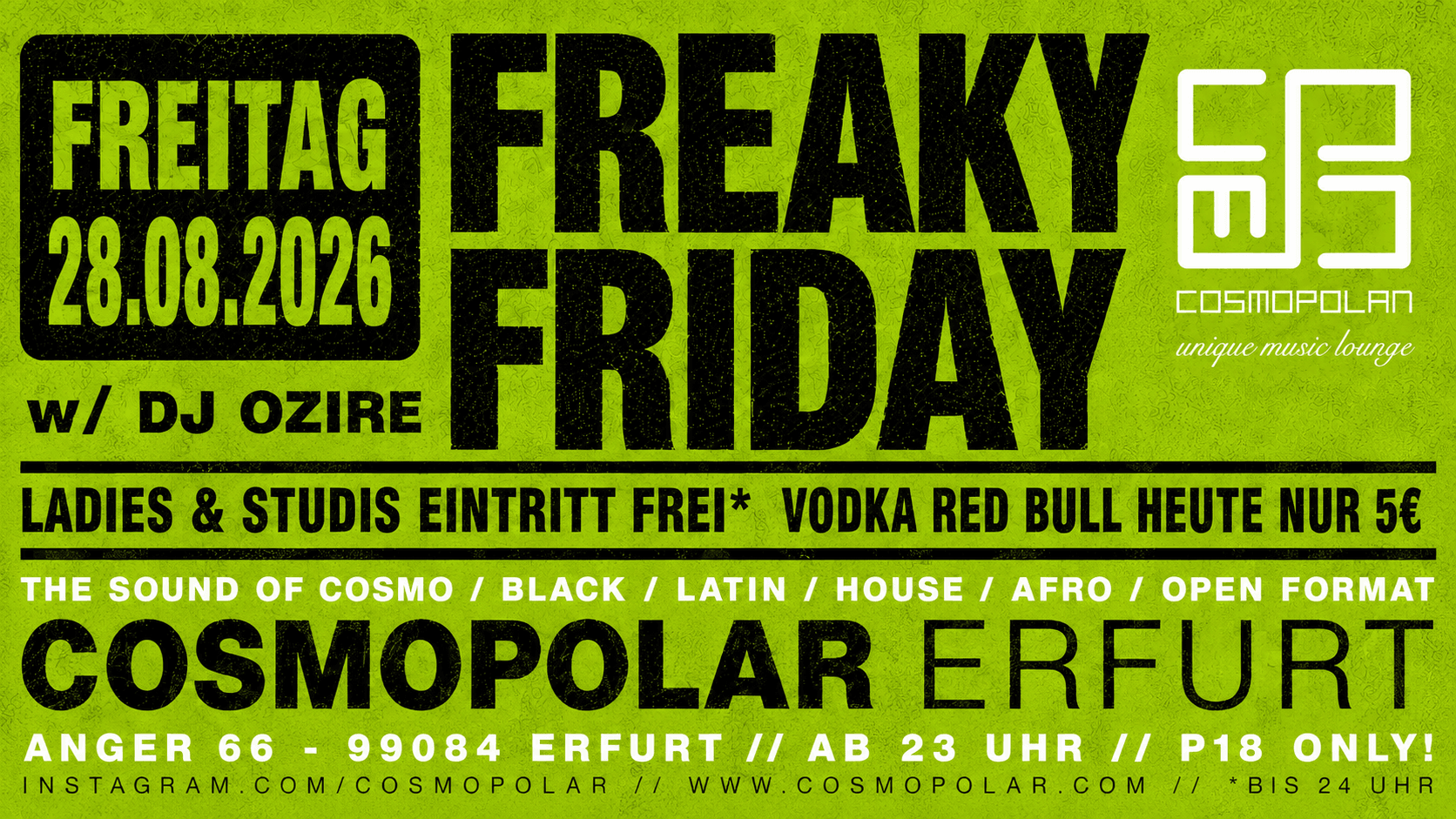 FREAKY FRIDAY w/ DJ OZIRE 