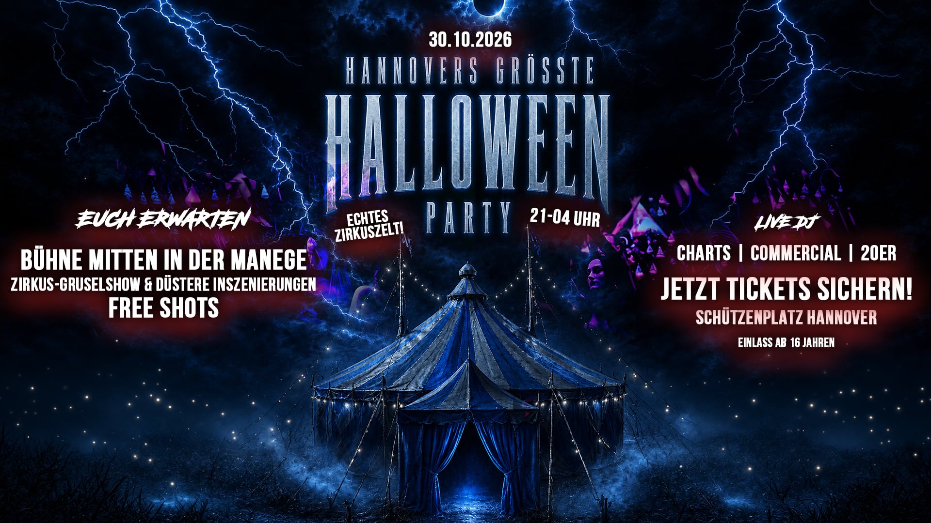 Hannovers größte Halloween Party - Zirkus Edition 
